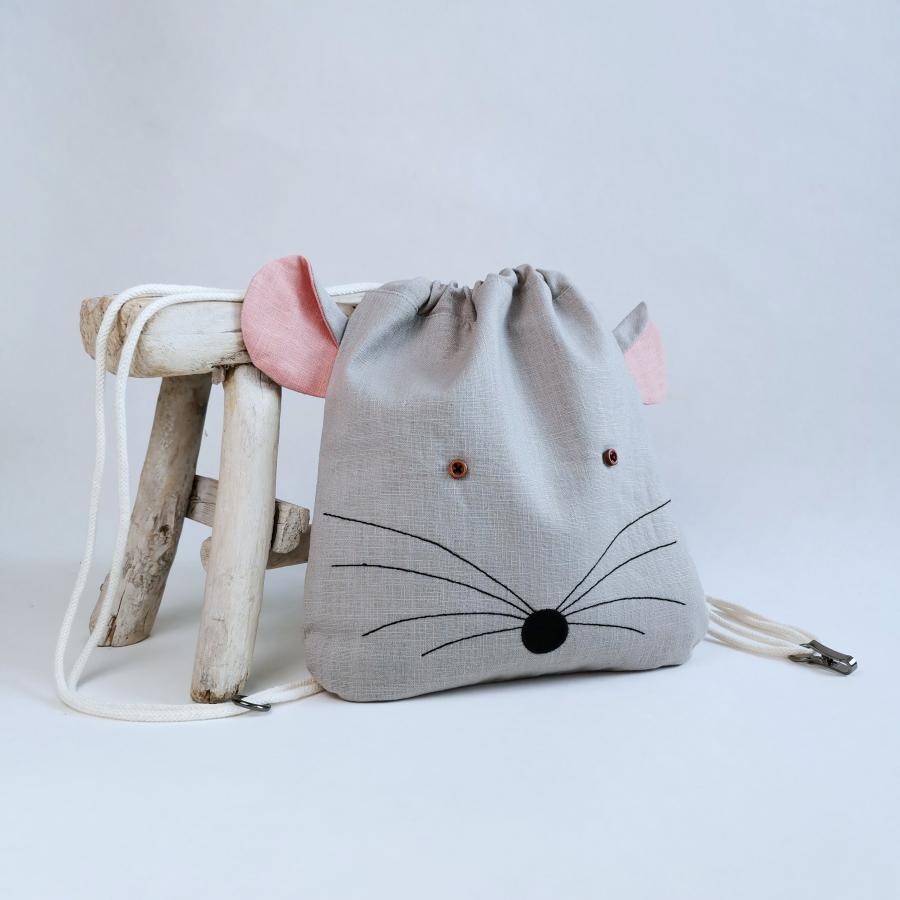 Dětský stahovací batoh VAKOŠ - Myška